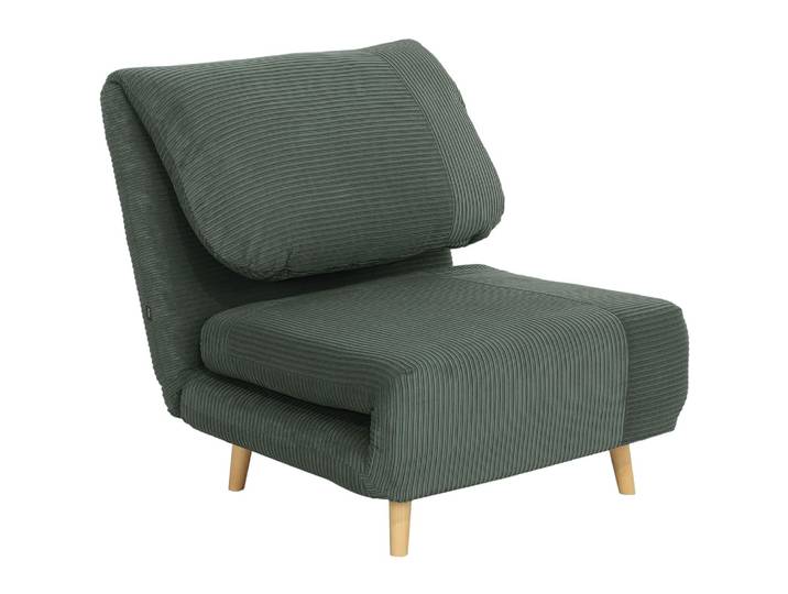 Fauteuil-lit convertible en polyester vert 82x89x83 cm