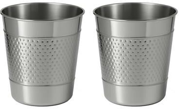 happimess Riley Hammered Steel Accent 2-Gallon Wastebasket
