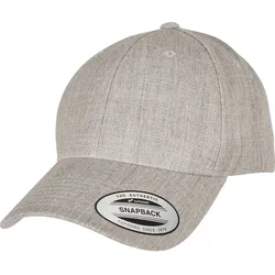 Flexfit Premium Curved Visor Snapback Cap, heather grey