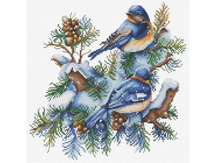 Lucas -S Kruissteek Kit - De Vogels-Winter, B2418