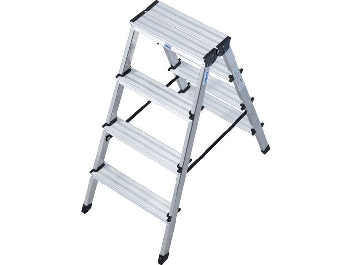 Doppelleiter KRAUSE MONTO Dopplo , silber (silberfarben), H:90cm, Aluminium, Leitern, Doppelleiter