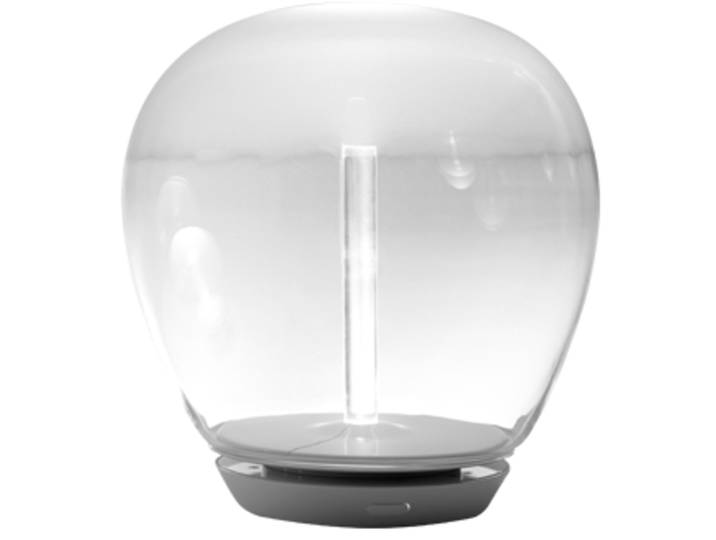 Designer-Tischlampe Artemide Empatia grau dimmbar D 36 cm H 36 cm - LED - Lichtfarbe: Warmweiss - Material: Metall/ Muranoglas- LED Energiesparlampe
