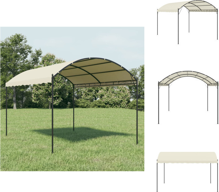 vidaXL Pavillon Stoff Creme - Pavillons & Partyzelte