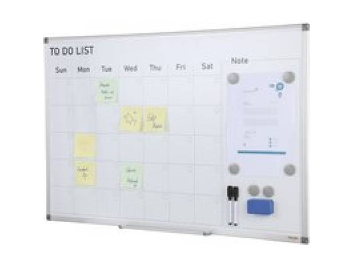 VEVOR Kalender Whiteboard Beschreibbare Magnettafel 915 x 610 mm, Memoboard Whiteboard inkl. 2 Whiteboard-Stifte +6 Magnete + 1 Magnetische Löscher, White Board Trocken Abwischbares To-do-Liste Büro