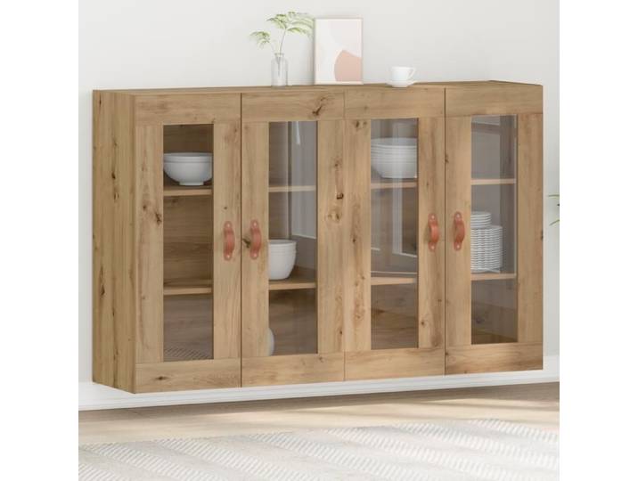 Luxueux Best* Lot de 2 Placard Cuisine Suspendu/ Armoires murales - FAFA - Chêne Artisan 69 5x34x90 cm Bois reconstitué
