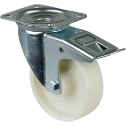 HP Autozubehör, Möbelrollen, Lenkrolle Rad-Ø 150 mm Tragfähigkeit 300 kg mit Totalfeststeller Kunststoff 135x110mm