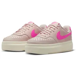 NIKE Court Vision Alta Plateau Sneaker Damen 601 - silt red/pink spell-pale ivory 38