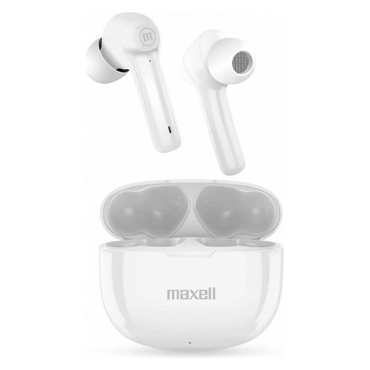 Maxell Dynamic+ kabellose Kopfhörer mit Ladeschale Bluetooth weiss (4 h, Kabellos) (MAXELL DYNAMIC+ WHITE)
