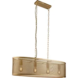 Design Hänge Decken Leuchte Käfig Design Wohn Zimmer Pendel Lampe GOLD Serarchlight