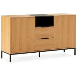 SIDEBOARD Nieve 2 türen 2 schubladen Eichenfarbe