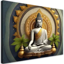 WANDBILD zen buddha statue