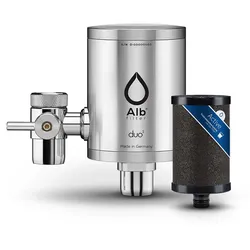 Alb Trinkwasserfilter DUO | Wasserhahn Edelstahl Natur