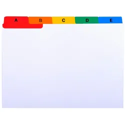 Exacompta Set Trennblätter alphabetisch aus weißem Karton 160 g/m2, 117x148 mm