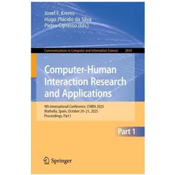 Computer-Human Interaction Research and Applications, Fachbücher von Hugo, Pietro, Cipresso, Plcido da Silva, Josef F. Krems