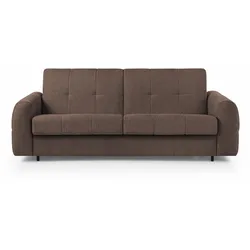 SCHLAFSOFA Pireus mit italienischem Gestell, 140x200, Braun