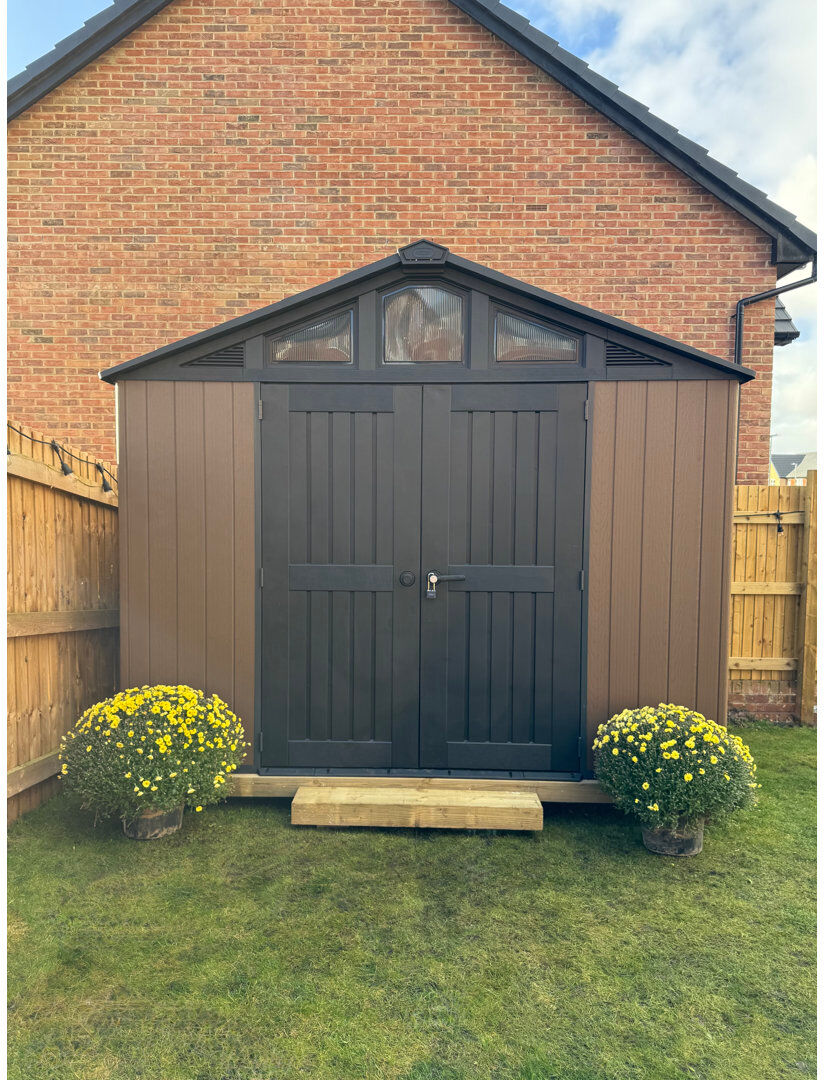 Keter Stronghold Shed Brown 256cm W X 255cm D X 243cm H