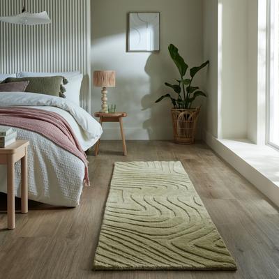 FLAIR RUGS "Mesmerise, abstrakt" rechteckig 14 mm Höhe Wollteppich mit Hoch-Tief Effekt