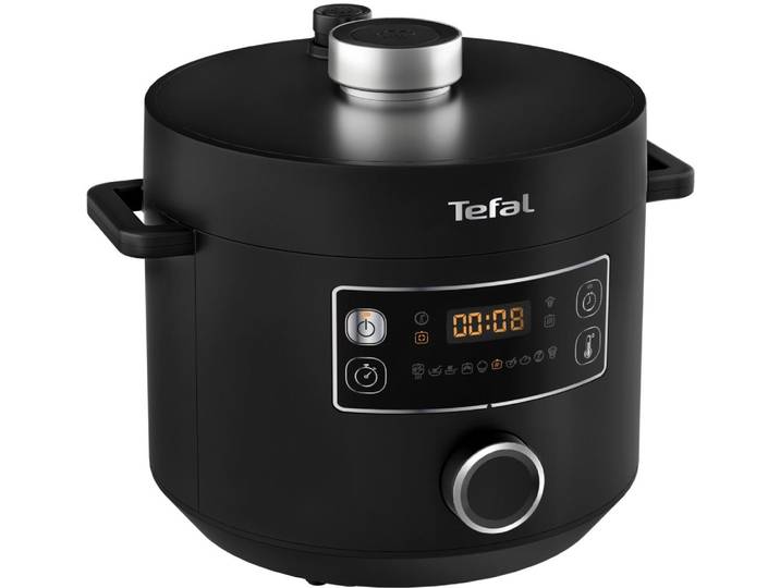 Tefal Multikocher Turbo Cuisine inkl. Dampfgareinsatz, Messbecher, Reislöffel und Kelle, 1000 W, 5 l Schüssel, elektr. Schnellkochtopf, 10 aut. Programme, 1-Knopf-Bedienung, CY7548