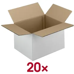 Nestler 20 Wellpapp-Faltkartons - 44.3 x 32.3 x 27.8 cm, 44.3x27.8x32.3 cm