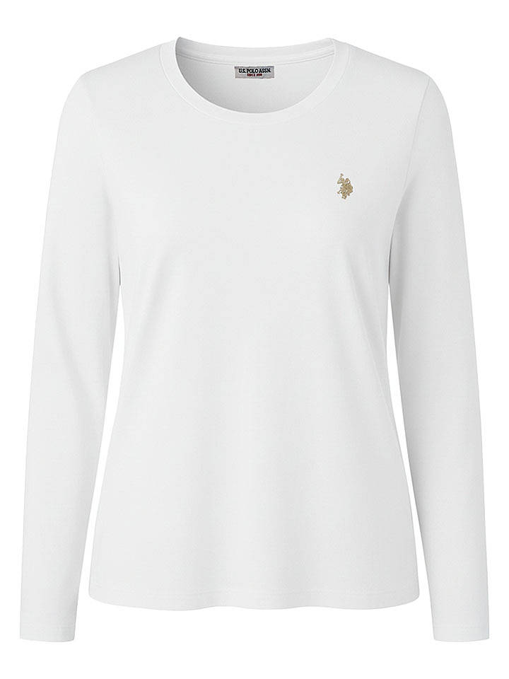 U.S. Polo Assn. Longsleeve in Weiß - S