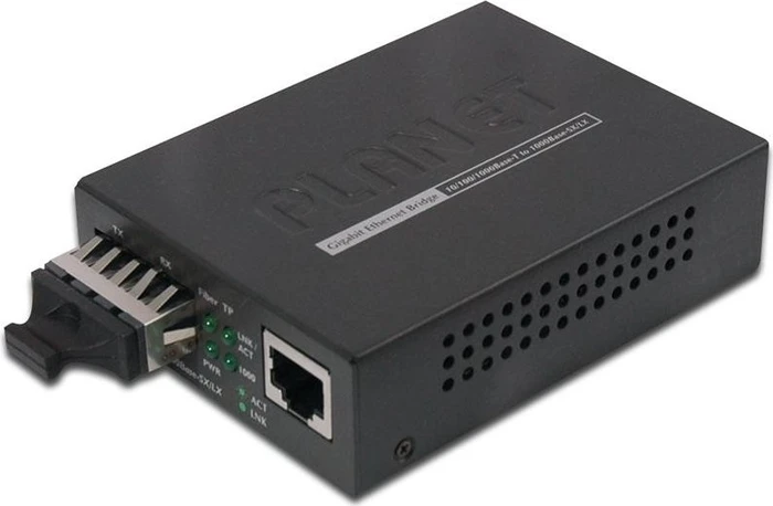 Planet Medienkonverter GT-802, 1x 1000/100/10 Mbit/s (RJ45), 1x 1000Base-SX Multimode bis 550 m (SC Duplex)