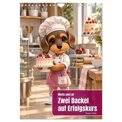 Motte und Lui. Zwei Dackel auf Erfolgskurs. (Wandkalender 2027 DIN A4 hoch), CALVENDO Monatskalender