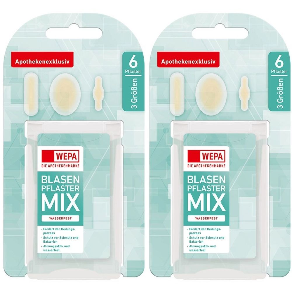 Wepa Blasenpflast MIx 3GR x2 2x6 St Pflaster