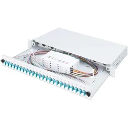 Digitus LWL Spleissbox, bestückt, LC, OM3, Server Zubehör, Grau