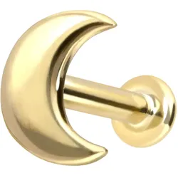 14 Karat Gold Labret mit Innengewinde MOND