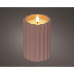 Kerze LED BETON pink (DH 8,50x14 cm) - pink - DH 8,50x14 cm