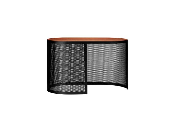 Design Beistell-/ Couchtisch „Pausillus“ mit Nussbaum Tischplatte Schwarz, Nussbaum 70 x 43.3 cm AYTM
