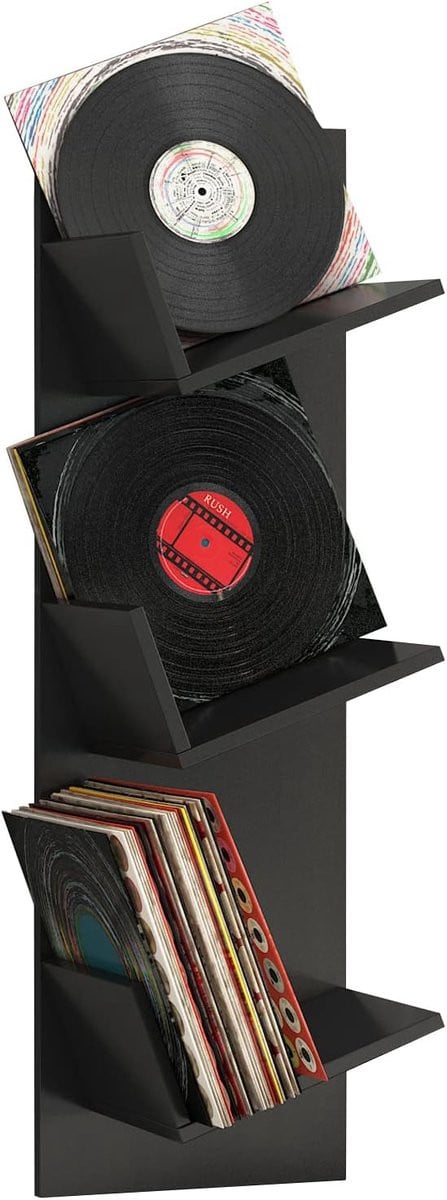 Houten Wandplank voor Platen, Boeken en Decoratie - Merkloos