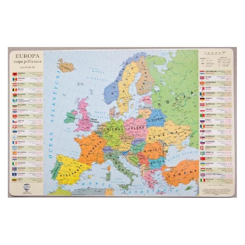 Zachem Schreibtischunterlage: Politische Karte von Europa (ZACH-059)