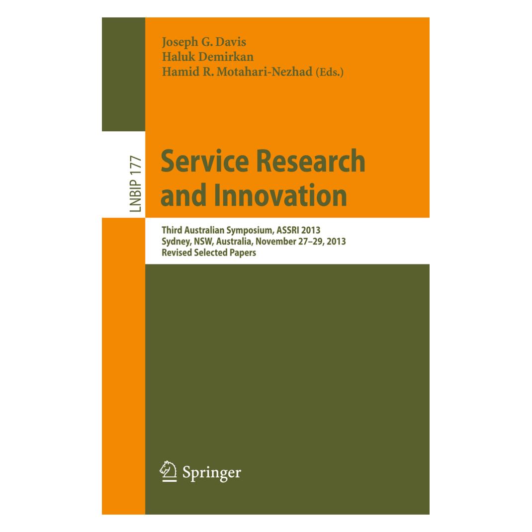 Springer Service Research and Innovation (Englisch, Softcover, Haluk Demirkan, Hamid R. Motahari-Nezhad, Joseph G. Davis) (55556429)