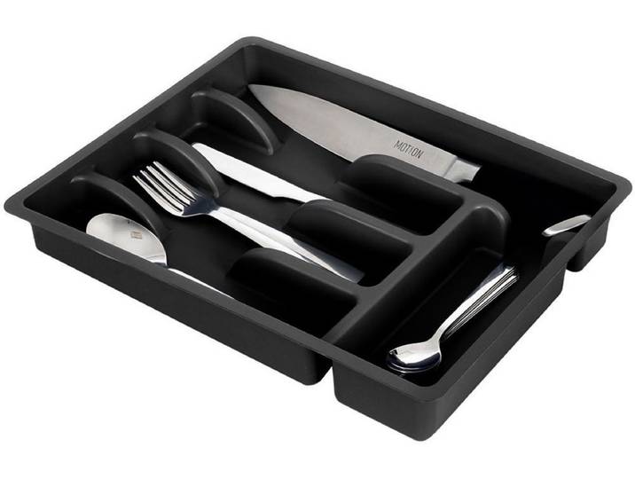 Bestekbak Zwart 36x25\,5 cm - Bestekhouder - Bestekcassette - Besteklade