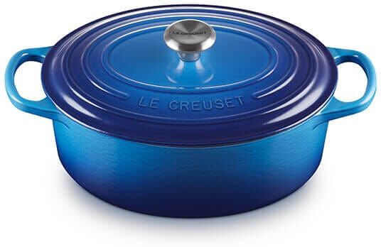 Le Creuset Signature Azure Cast Iron 29cm Oval Casserole