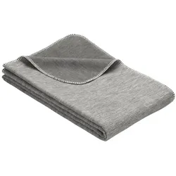 Ibena Kuscheldecke Lausanne 140 x 200 cm Baumwolle Grau
