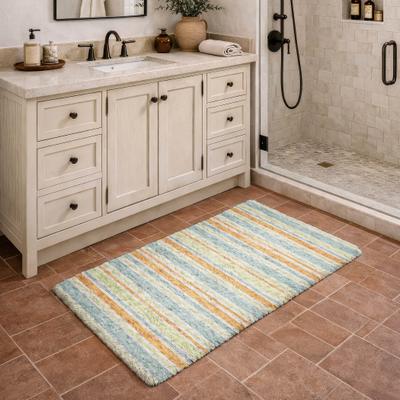 Addison Rugs Premium Washable Super Soft Nassau Stripe Dream Shag Rug