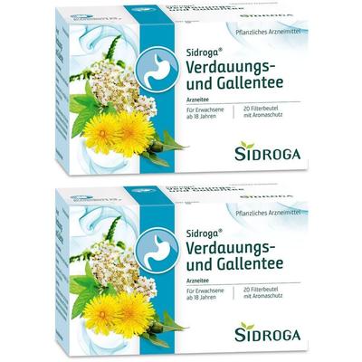 Sidroga Verdauungs- und Gallentee Filterbeutel 2x 2x20x2 g Tee
