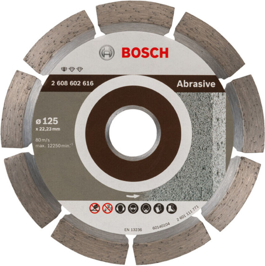 Bosch Diamanttrennscheibe Standard for Abrasive 125 x 22,23 x 6 x 7 mm (2608602616)