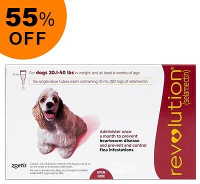 Credelio Revolution For Medium Dogs 20.1-40lbs (Red) 6 Doses