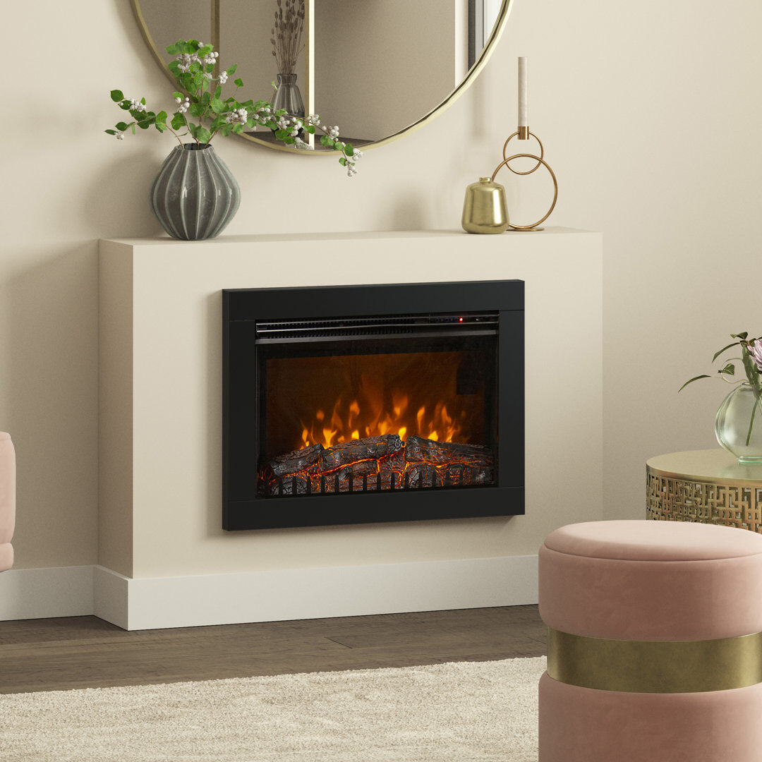 Flare Adali Wall Inset Electric Fire Black 48.8cm H X 66cm W X 20.6cm D
