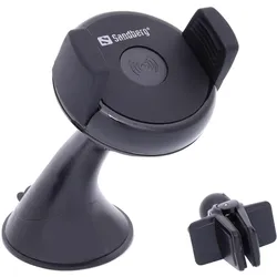 Sandberg Auto Wireless Ladegeraet 5W (5 W), Wireless Charger, Schwarz