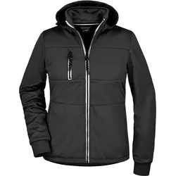 James & Nicholson Damen 3-Lagen Softshell Jacke Maritim Softshell-Jacke JN1077 black/black/white XXL