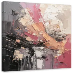 LEINWANDBILD Abstraktion Impression Rosa 60x60cm