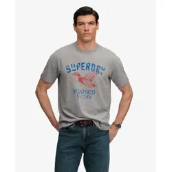 Superdry für Herren. M1012443A Graues ?Wild Frontier?-T-Shirt (XL), Lässig, Baumwolle, Kurzarm