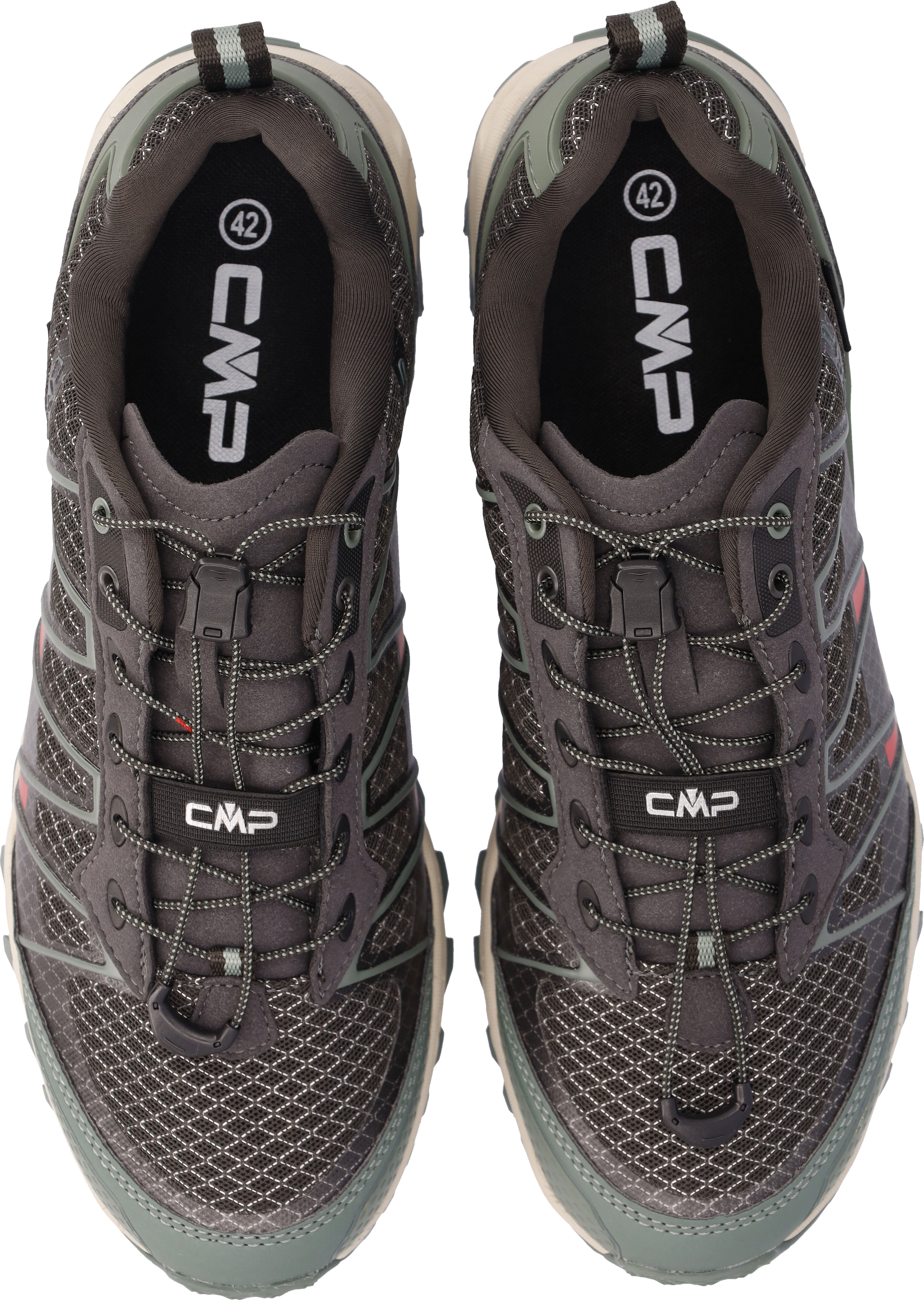 Wanderschuh CMP "ALTAK WP TRAIL SHOES", Herren, Gr. 41, Synthetik, piombo, trek grün, ferrari, Schuhe Wanderschuh, wasserdicht piombo, trek grün, ferrari 41, Synthetik