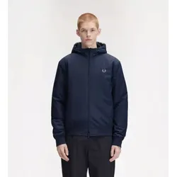 Fred Perry für Herren. J1304 Brentham Jacke mit Kapuze, Marineblau (M), Lässig, Polyamid, Nachhaltig