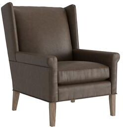 Tacoma Leather Chair - Taupe Leather, Taupe Latte - Ballard Designs