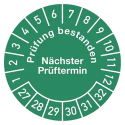 Moedel, Sicherheitskennzeichnung, Mehrjahresprüfplakette
